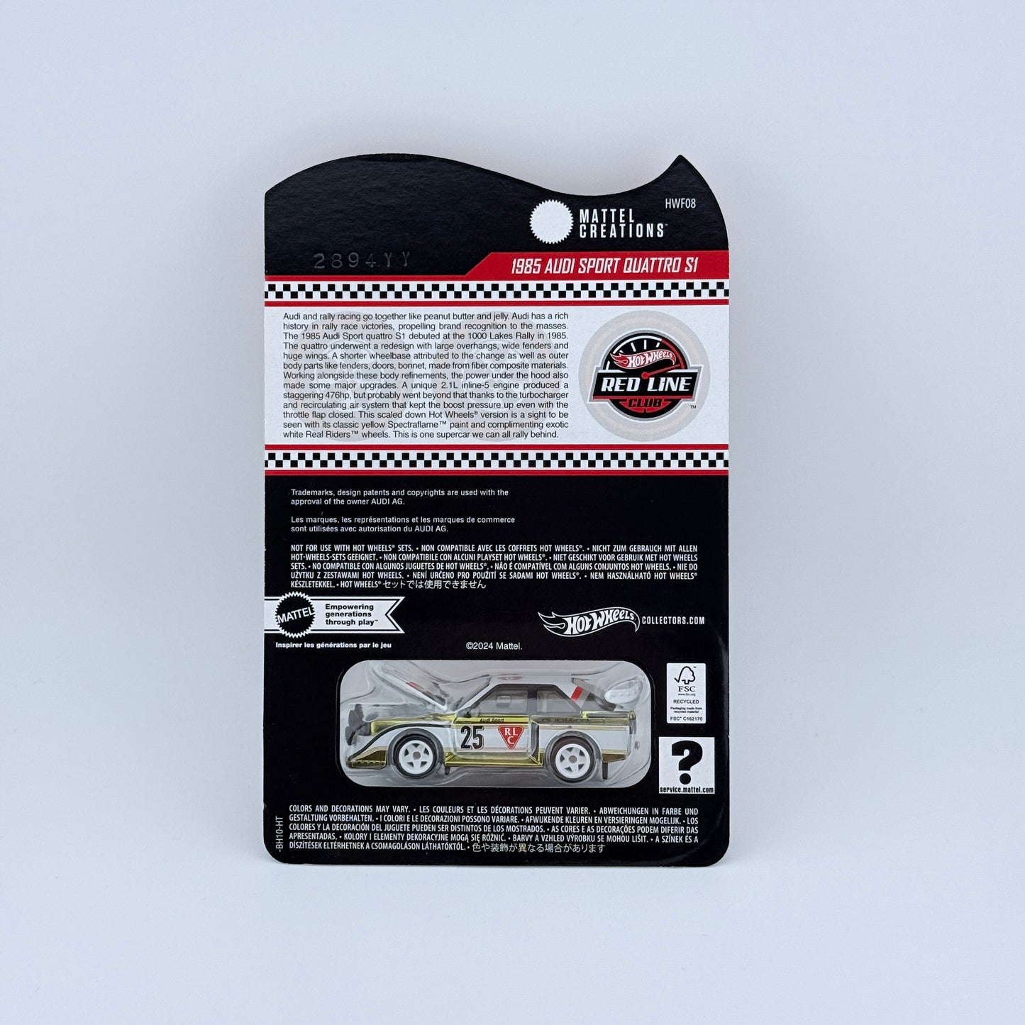 Hot Wheels RLC 1985 Audi Sport Quattro S1