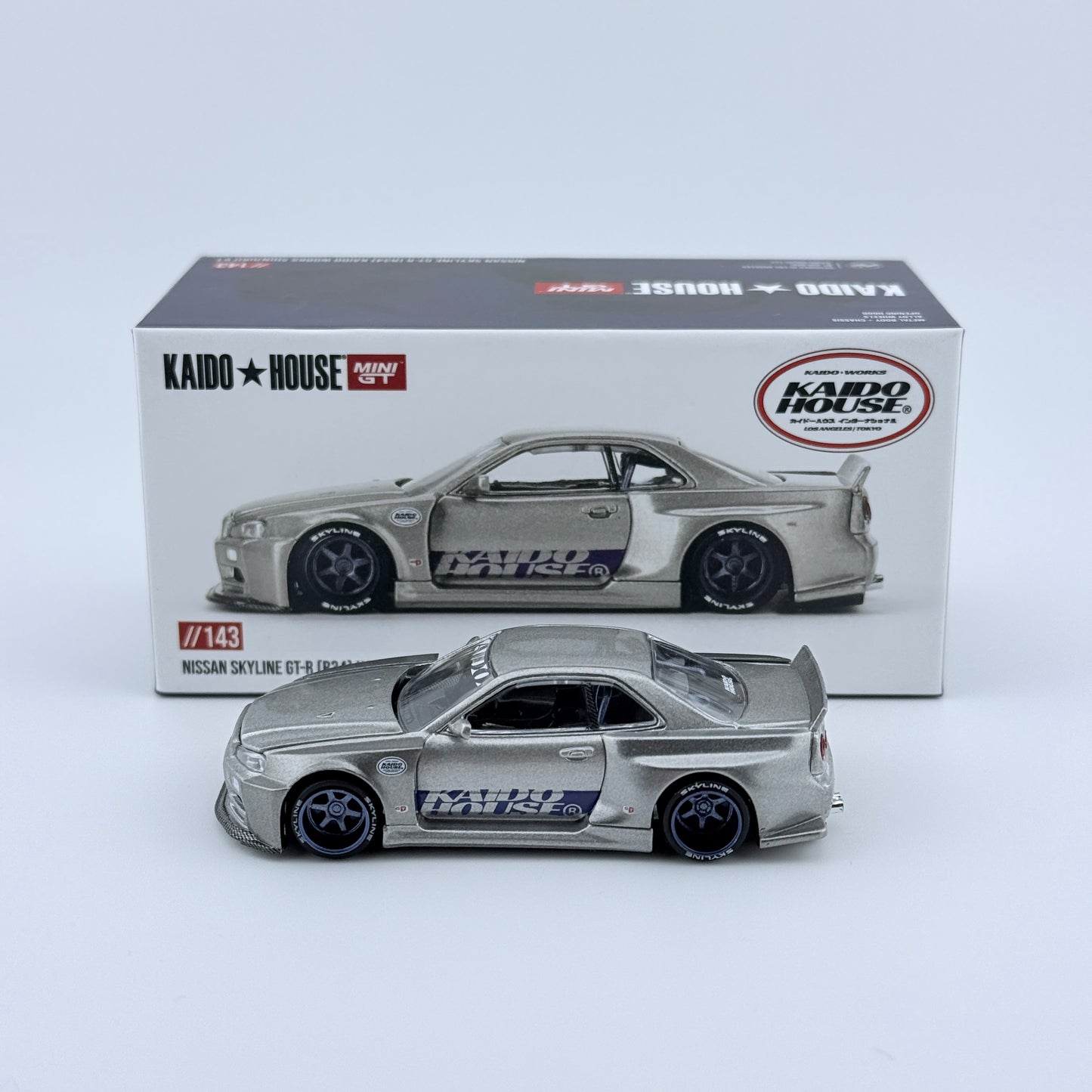 Kaido House x Mini GT Nissan Skyline GT-R (R34) Kaido Works SHINJUKU V1